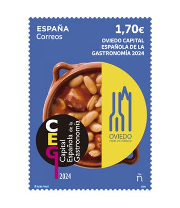 Sello de España 5739 Capital española de la gastronomía 2024. Oviedo.  - 1 Filatelia.shop