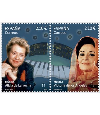 Sello de España 5759/60 Alicia de Larrocha. Victoria de los Ángeles.  - 1 Filatelia.shop