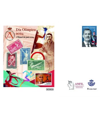 Sobre entero Postal 161 Real Academia Olímpica 2024  - 1 Filatelia.shop